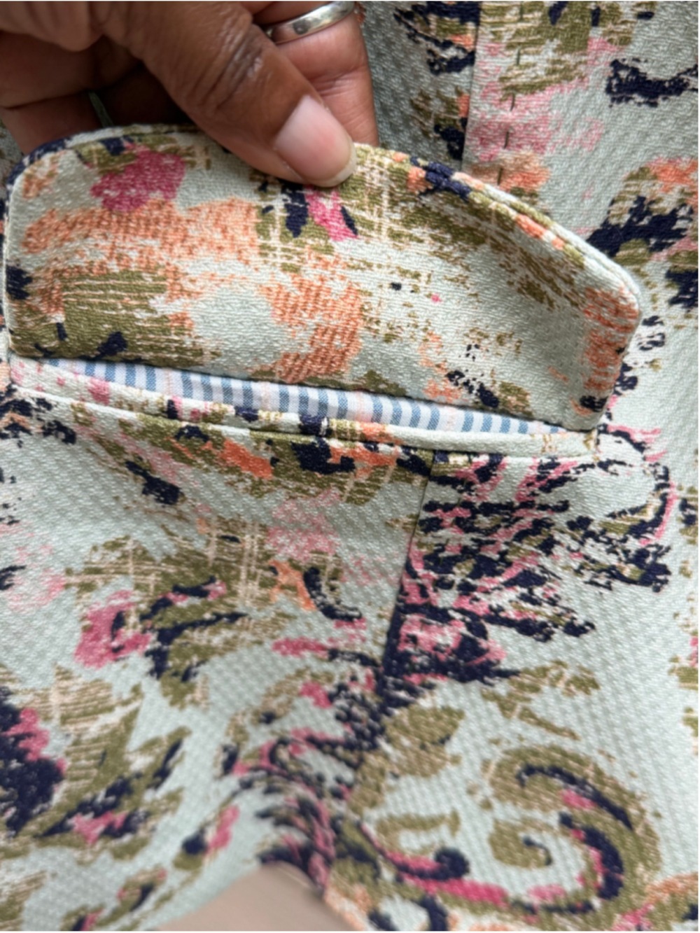 Sundance Multi-color Mixed Tapestry Pattern Floral Print Blazer, Size S, NWT - Picture 4 of 5